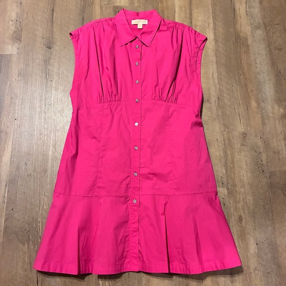 MICHAEL Michael Kors Dresses & Skirts - Michael Kors Bright Pink Button-Front